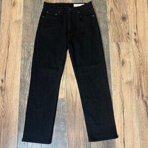 Rag + Bone Harlow Mid Rise Straight Jeans in Black Women's Size 28 in EUC!